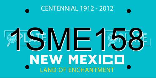 1SME158 New Mexico License Plate