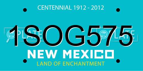 1SOG575 New Mexico License Plate