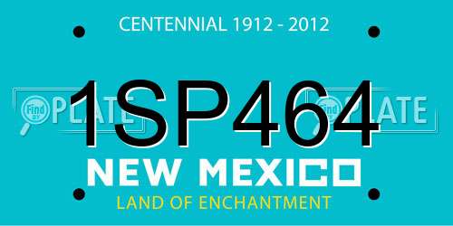 1SP464 New Mexico License Plate