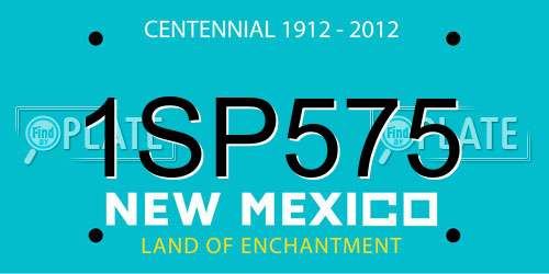 1SP575 New Mexico License Plate
