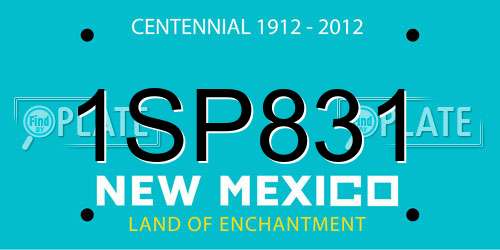 1SP831 New Mexico License Plate