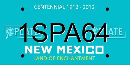 1SPA64 New Mexico License Plate