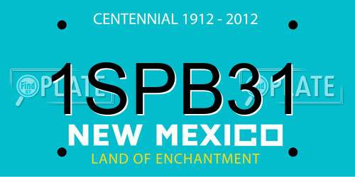 1SPB31 New Mexico License Plate