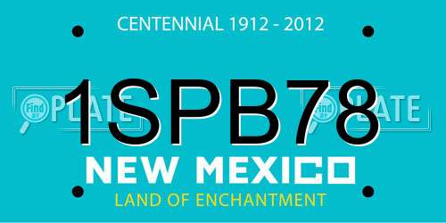 1SPB78 New Mexico License Plate