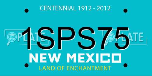 1SPS75 New Mexico License Plate