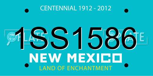 1SS1586 New Mexico License Plate