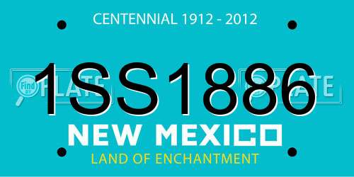 1SS1886 New Mexico License Plate
