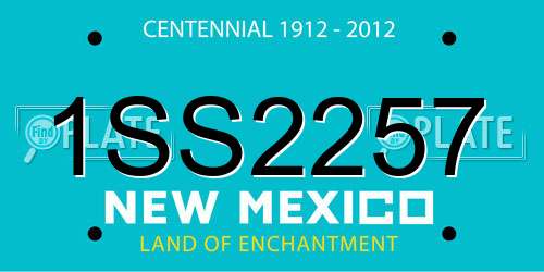1SS2257 New Mexico License Plate
