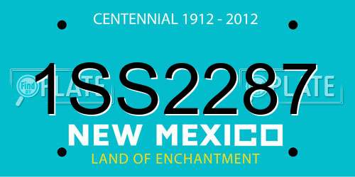 1SS2287 New Mexico License Plate