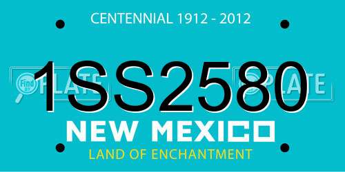 1SS2580 New Mexico License Plate
