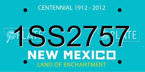 1SS2757 New Mexico License Plate