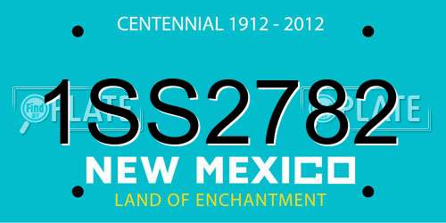 1SS2782 New Mexico License Plate