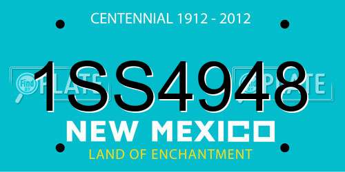 1SS4948 New Mexico License Plate