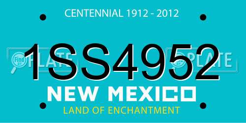1SS4952 New Mexico License Plate