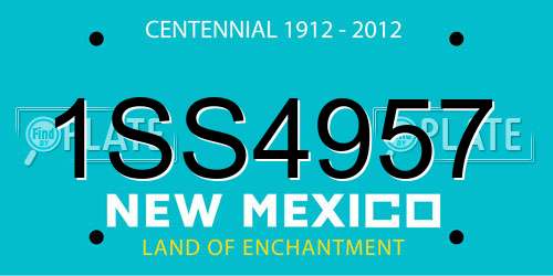 1SS4957 New Mexico License Plate