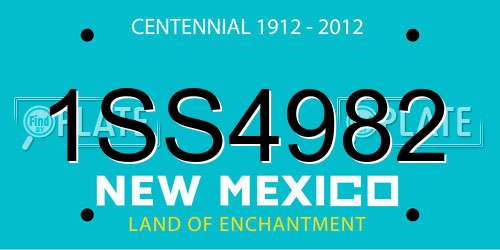 1SS4982 New Mexico License Plate