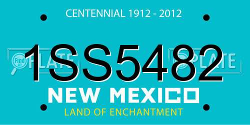 1SS5482 New Mexico License Plate