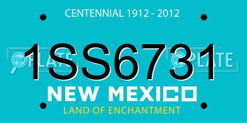 1SS6731 New Mexico License Plate