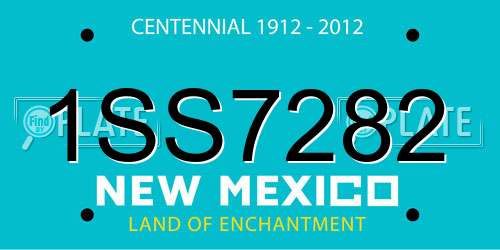 1SS7282 New Mexico License Plate