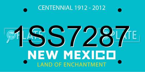 1SS7287 New Mexico License Plate