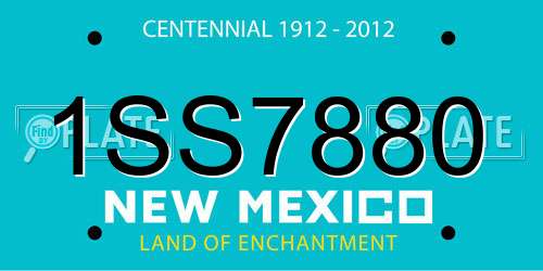 1SS7880 New Mexico License Plate
