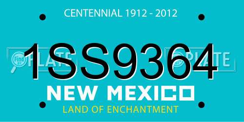 1SS9364 New Mexico License Plate