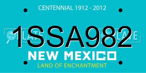 1SSA982 New Mexico License Plate