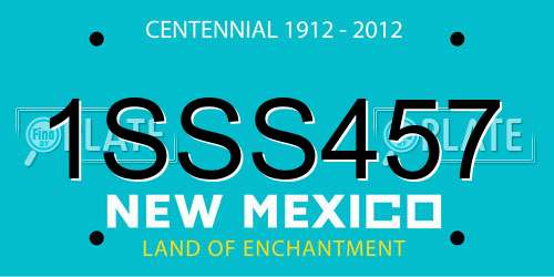 1SSS457 New Mexico License Plate