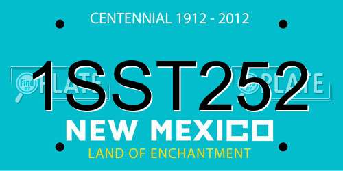 1SST252 New Mexico License Plate