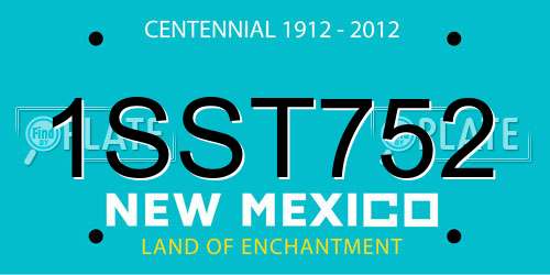 1SST752 New Mexico License Plate