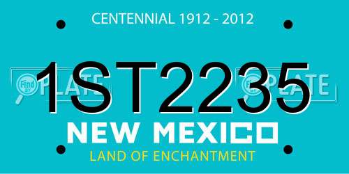 1ST2235 New Mexico License Plate