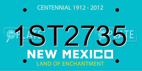 1ST2735 New Mexico License Plate