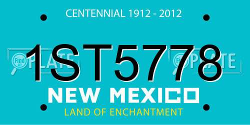 1ST5778 New Mexico License Plate