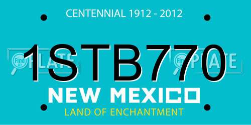 1STB770 New Mexico License Plate