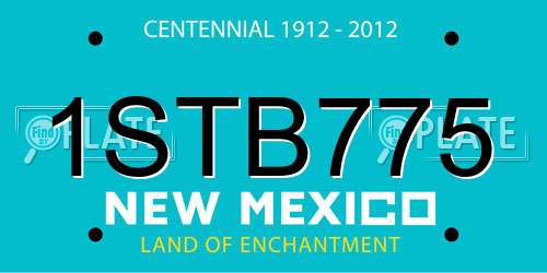 1STB775 New Mexico License Plate