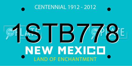 1STB778 New Mexico License Plate