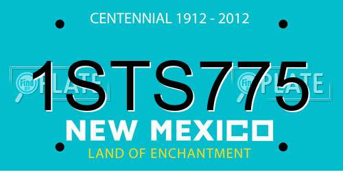 1STS775 New Mexico License Plate