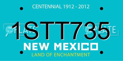 1STT735 New Mexico License Plate
