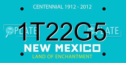 1T22G5 New Mexico License Plate