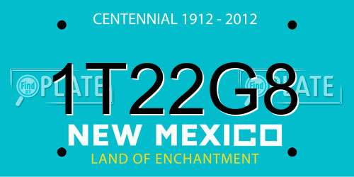 1T22G8 New Mexico License Plate