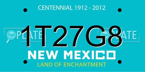 1T27G8 New Mexico License Plate