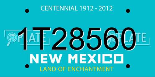 1T28560 New Mexico License Plate