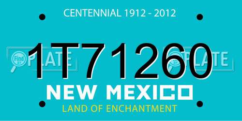 1T71260 New Mexico License Plate