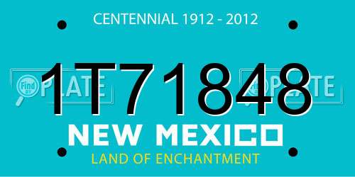 1T71848 New Mexico License Plate