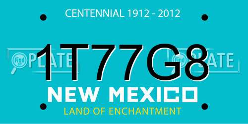 1T77G8 New Mexico License Plate
