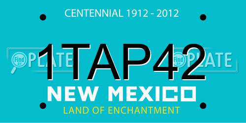 1TAP42 New Mexico License Plate