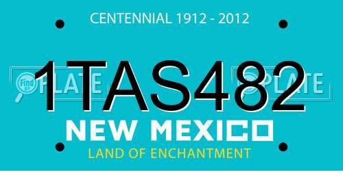 1TAS482 New Mexico License Plate