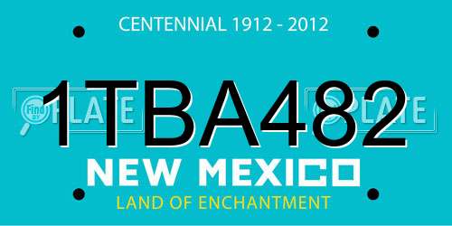 1TBA482 New Mexico License Plate