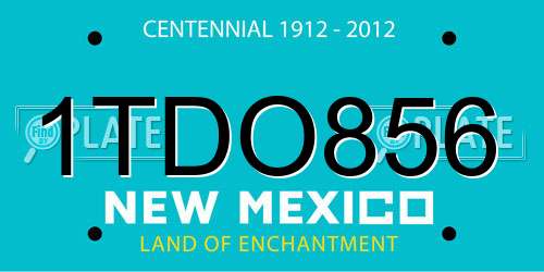 1TDO856 New Mexico License Plate