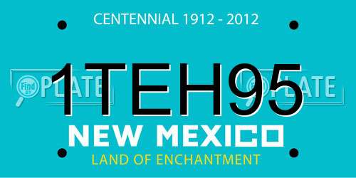 1TEH95 New Mexico License Plate